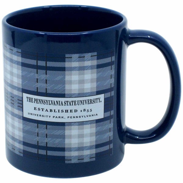 navy plaid mug The Pennsylvania State University